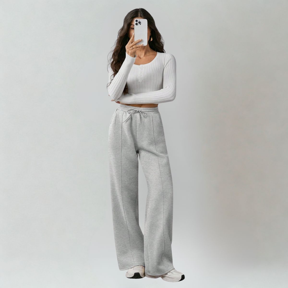 DESIGNERS - Pantalon Buzo Jogger Mujer Palazzo Algodon