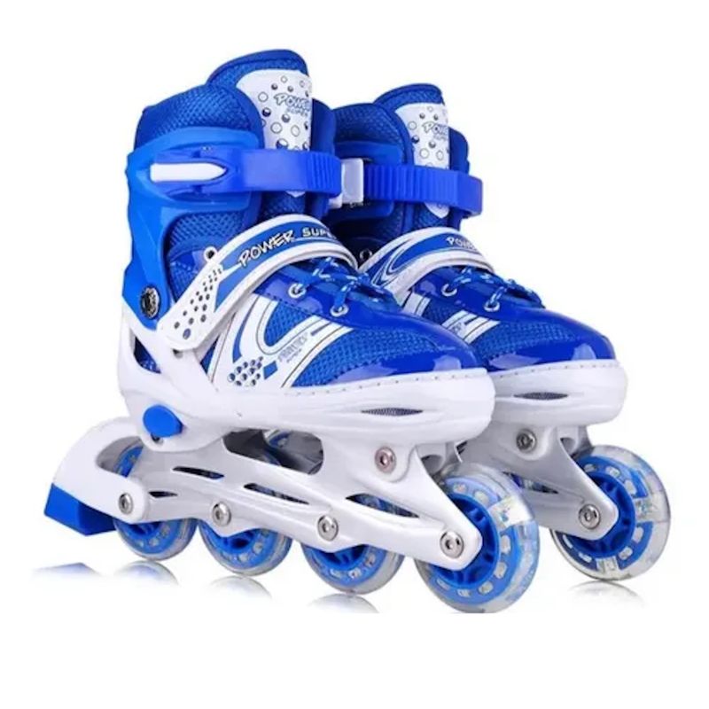 GENERICO - Patines En Linea Ajustable Luces Led Colores Niños M