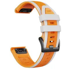 GENERICO - Correa Silicona Para Garmin Fénix 6 / 7 / 8 47mm - Naranjo Beige