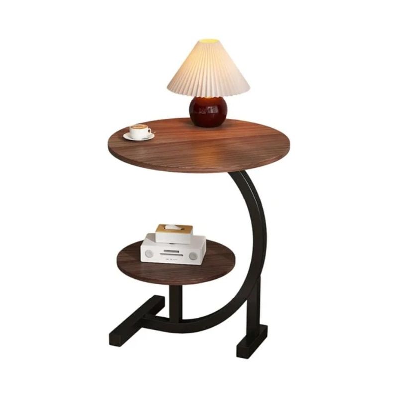 GENERICO - Mesa De Centro Doble Auxiliar Living En Forma Media Luna