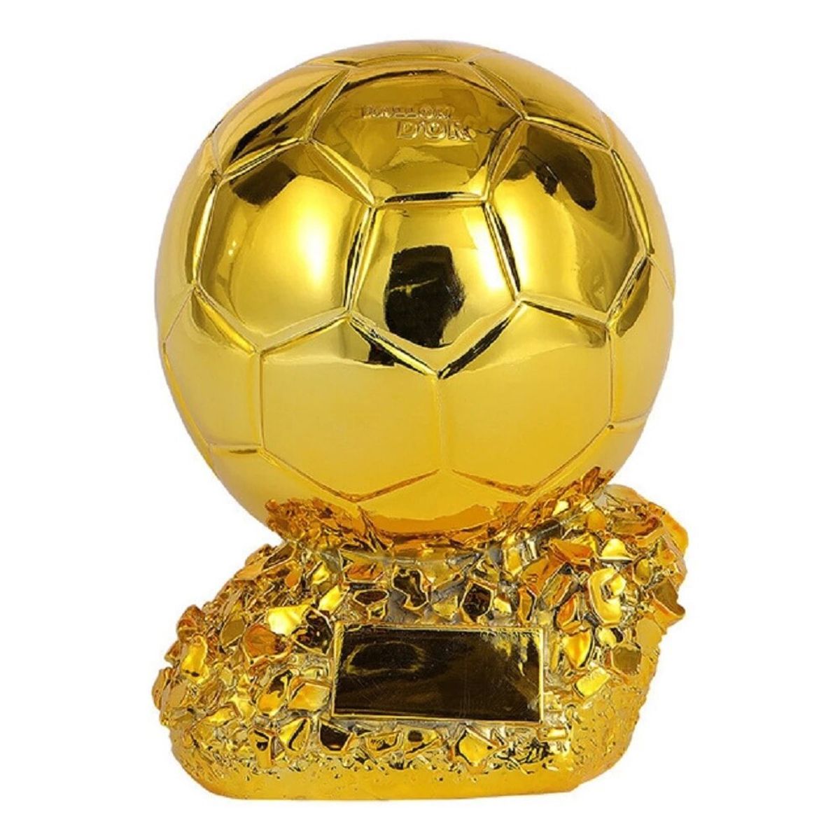 ESPACIO SEOUL - Réplica de Balón de Oro 25 cms Resina Adorno Fútbol Regalo para Papá