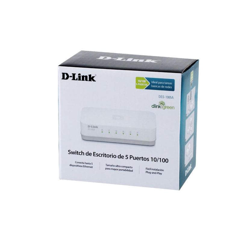 DLINK - Switch 5 Puertos D-Link DES-1005A