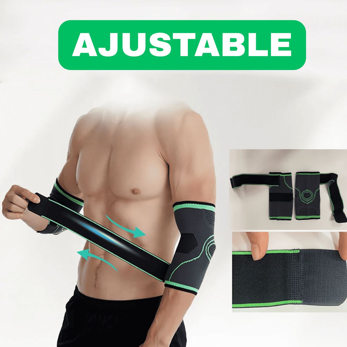 GENERICO - Codera Venda Elastica Ortopedica Compresión Dolor Codo