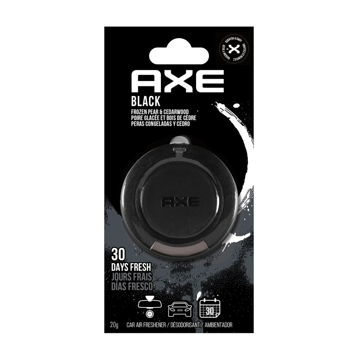 AXE - Aromatizante Para Autos Axe colgante Black 19gr