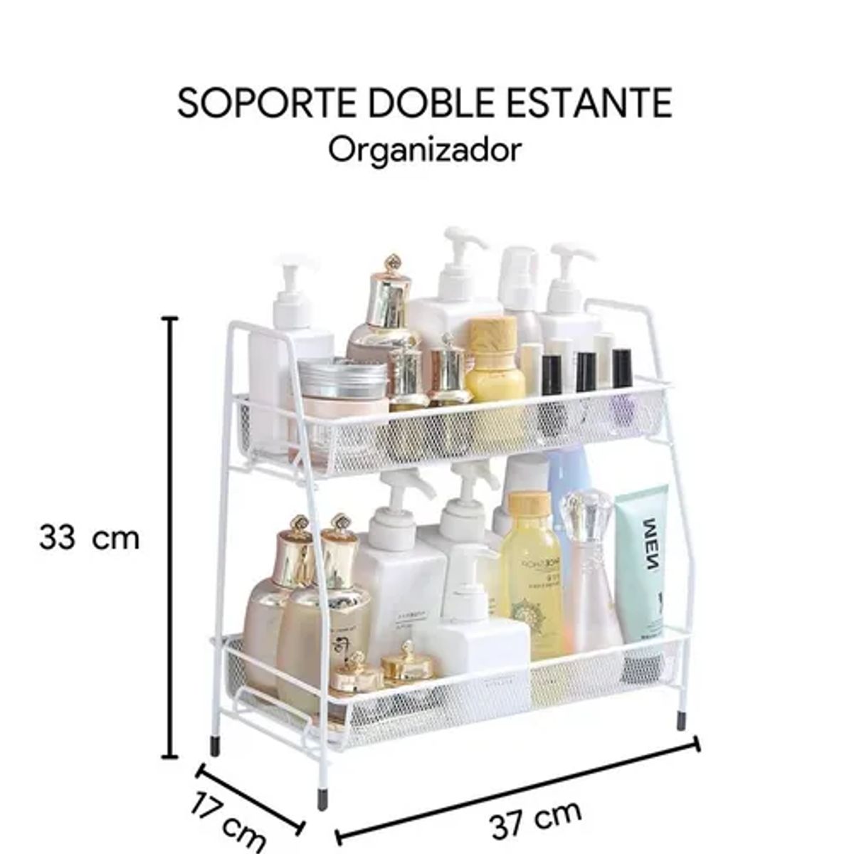GENERICO - Organizador Doble Estante De Mesada Cocina Lavadero Baño