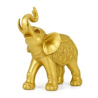 Escultura Decorativa Elefante Dorado