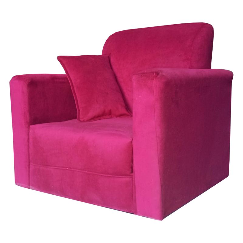 MUEBLES HVM - Sofa Infantil Fucsia Felpa Liss