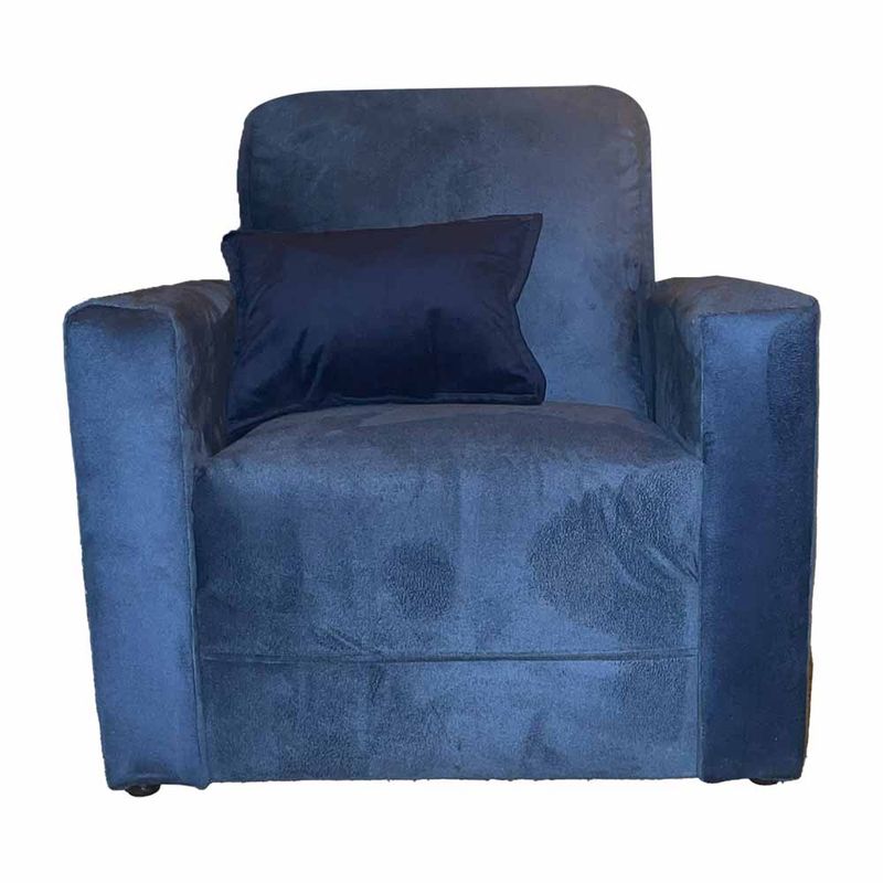 MUEBLES HVM - Sofa Infantil Azul Marino Felpa Tomas