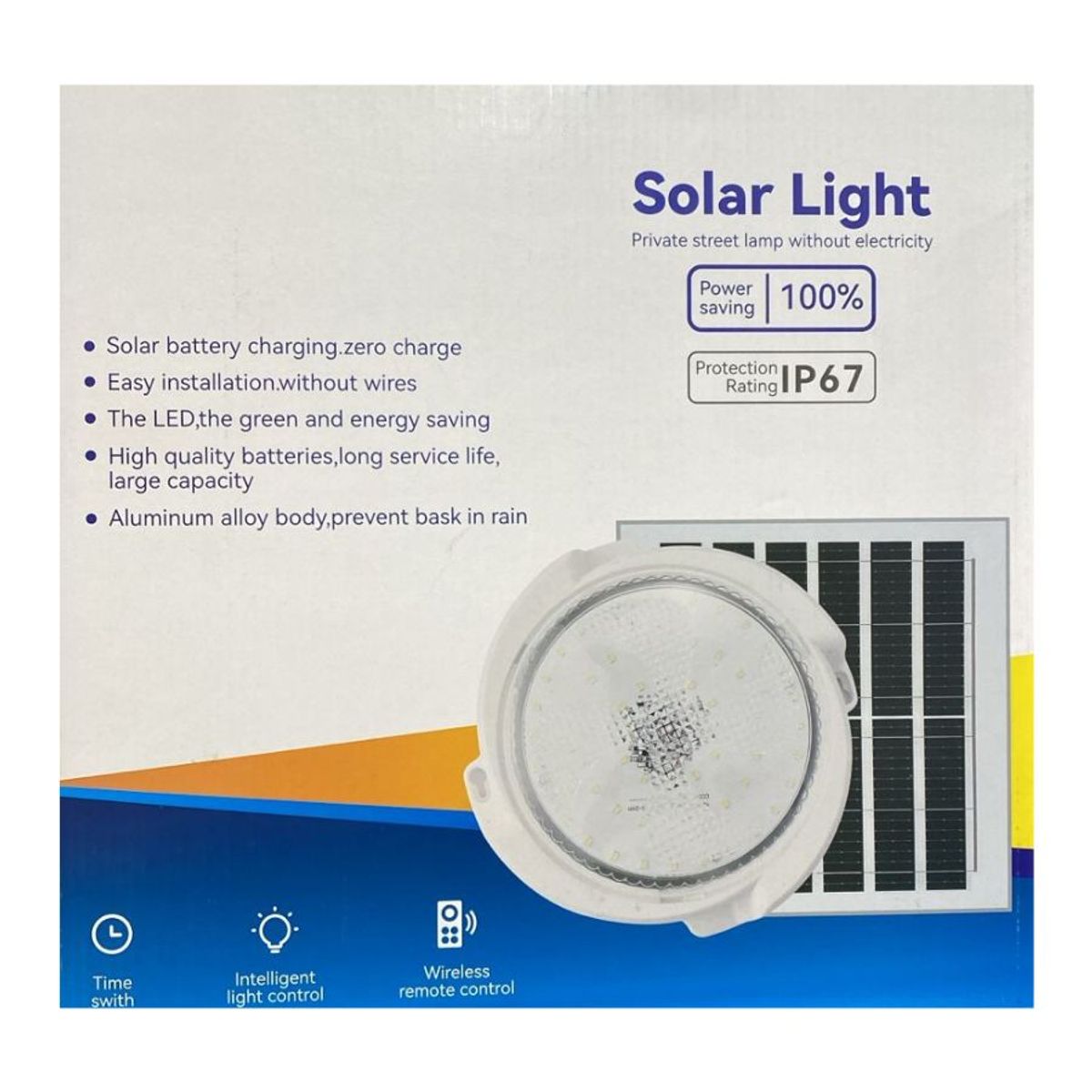 GENERICO - Foco Con Panel Solar LED IP67