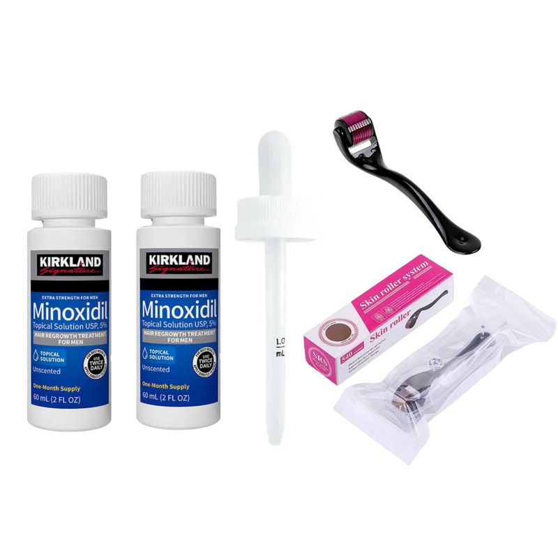 KIRKLAND - MINOXIDIL KIRKLAND 2 MESES  *DERMAROLLER GOTERO ORIGINAL