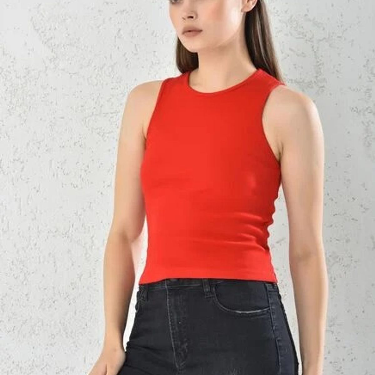 MROTTO - Top Sin Mangas De Mujer En Colores Básicos  Algodón Elasticado