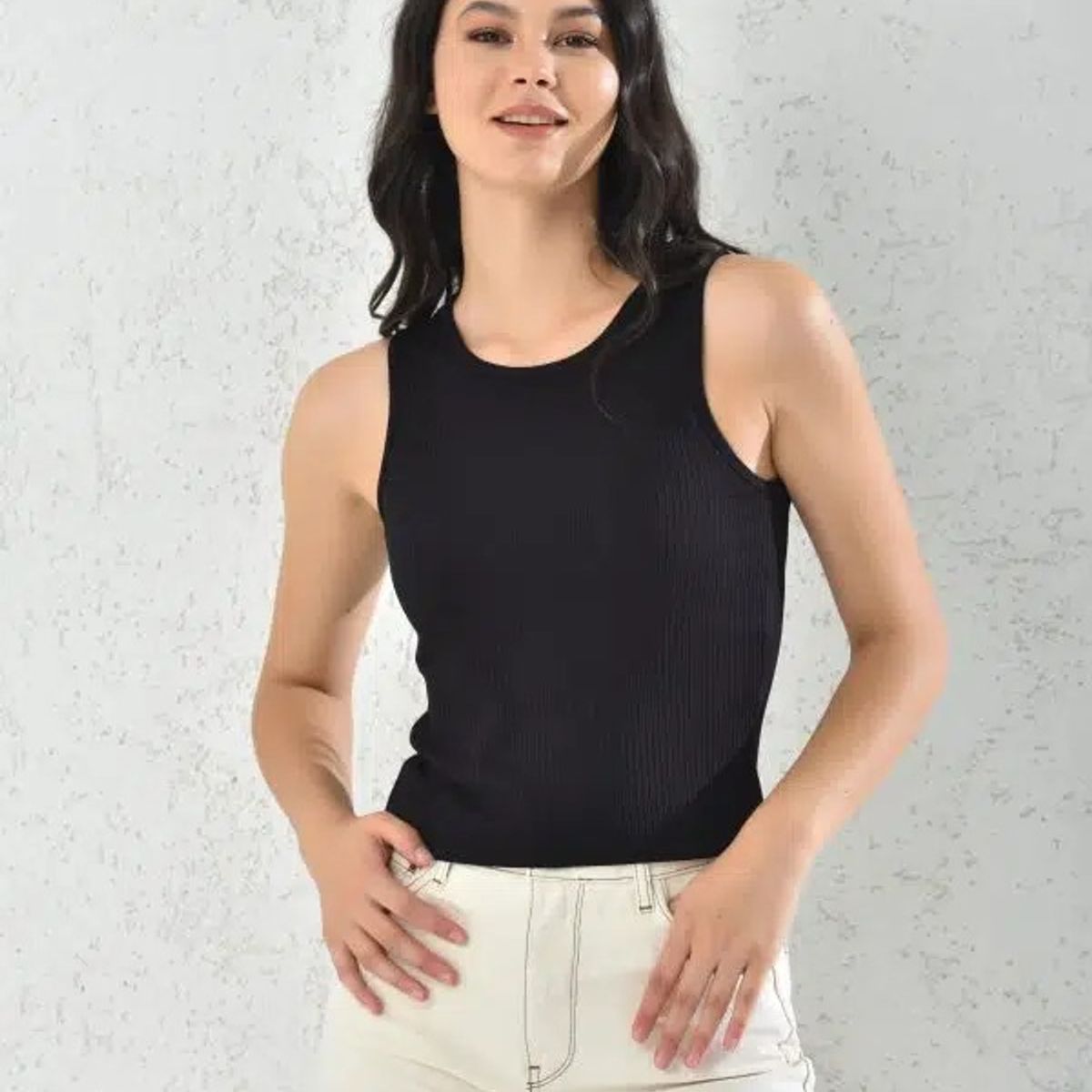 MROTTO - Top Sin Mangas De Mujer En Colores Básicos  Algodón Elasticado