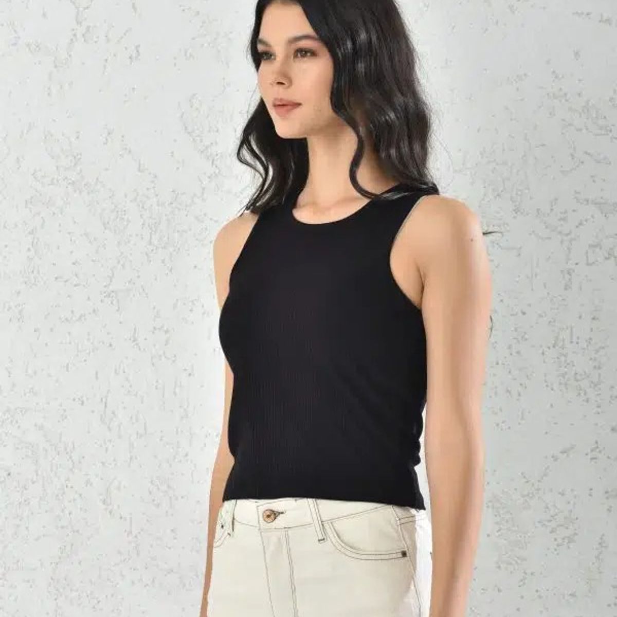 MROTTO - Top Sin Mangas De Mujer En Colores Básicos  Algodón Elasticado