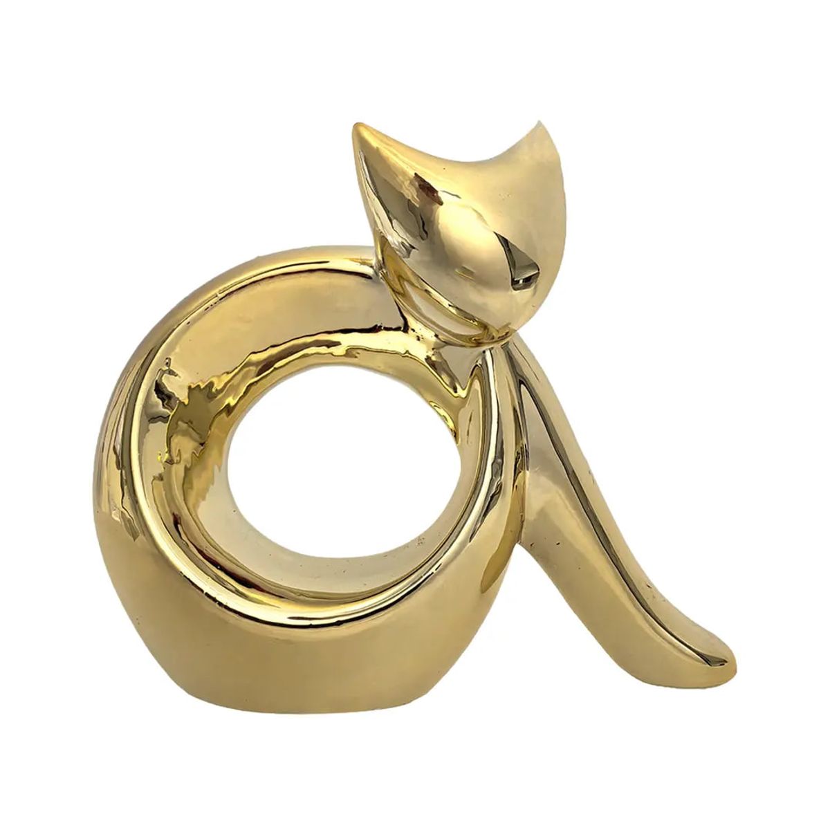 TOPSOC - Adorno De Cerámica Moderno Gato Sentado