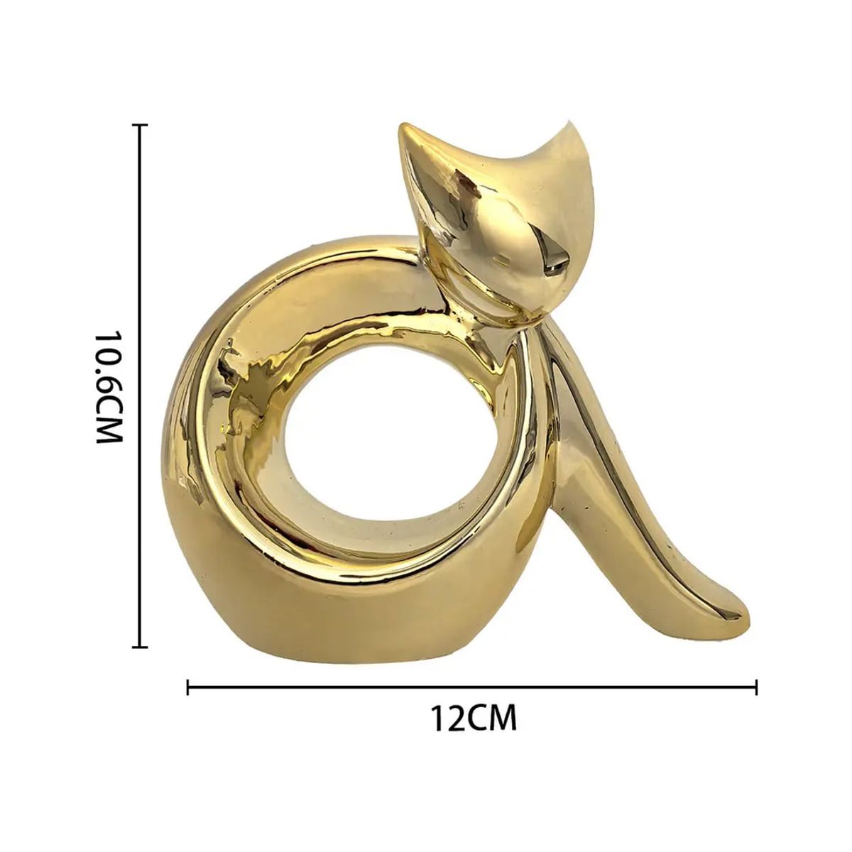 TOPSOC - Adorno De Cerámica Moderno Gato Sentado