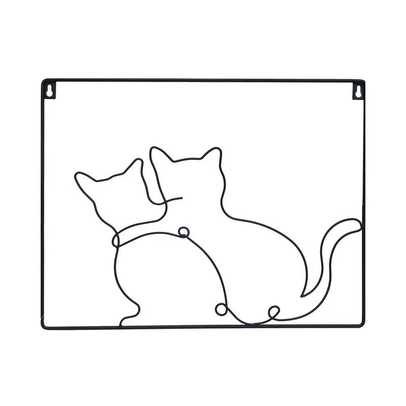 TOPSOC - Colgante Abrazo Gatuno Metálico 33cm