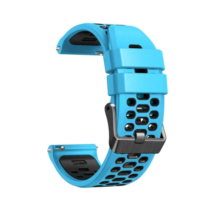 GENERICO - Correa Silicona para Reloj Suunto 7 / 9 / 9 Baro / D5 – Celeste Negro