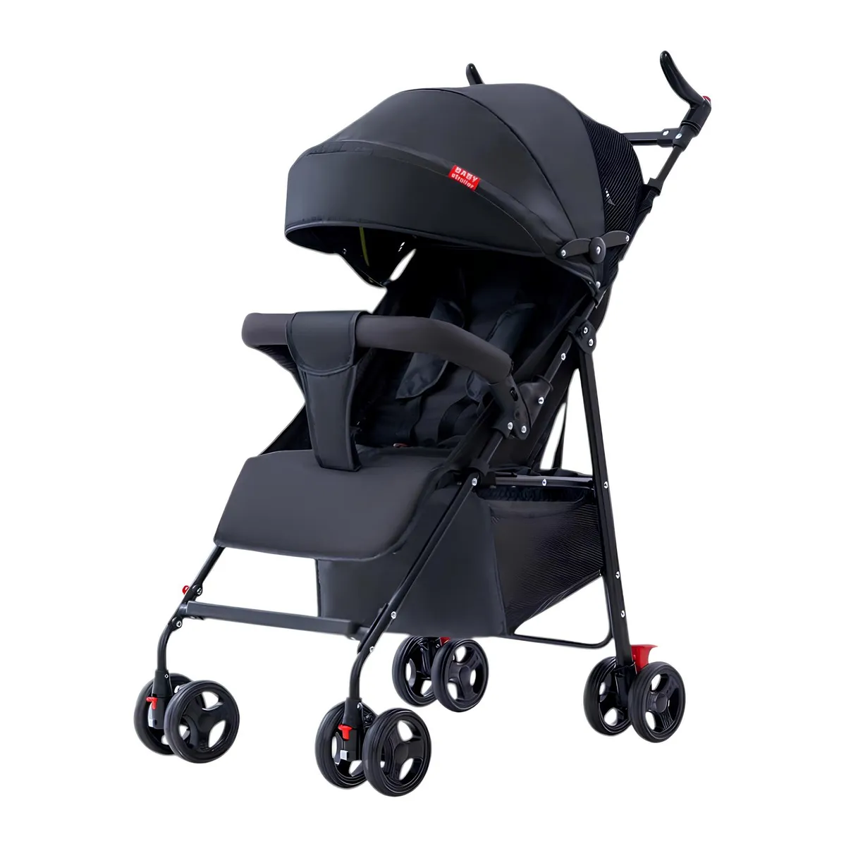 LUBABYCAS - Coche Paseo Liviano Con Posa Vaso Howa Negro LuBabycas