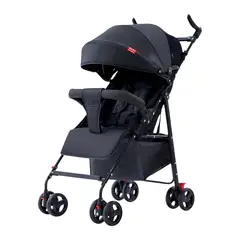 LUBABYCAS - Coche Paseo Liviano Con Posa Vaso Howa Negro