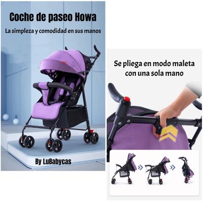 Imagen 2 del producto Coche Paseo Liviano Con Posa Vaso Howa Negro