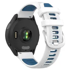 GENERICO - Correa Silicona Para Garmin 20mm Forerunner Vivoactive Blanco Azul