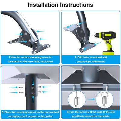 Imagen 2 del producto Soporte Mástil Para Antena Starlink V4 + Kit Instalación
