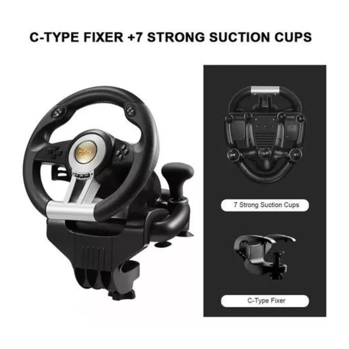 MOVI - VOLANTE CON PEDALES PARA SIMULACION PC PS3 PS4 X-SERIES XLS SWITCH