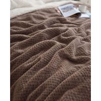 FRAZADA CON CHIPORRO PLAZA Y MEDIA 150X200cm Café