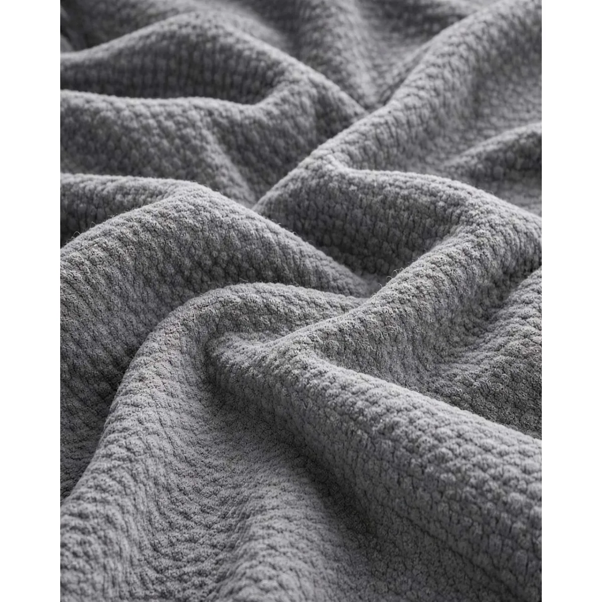 GENERICO - FRAZADA CON CHIPORRO PLAZA Y MEDIA 150X200cm Gris