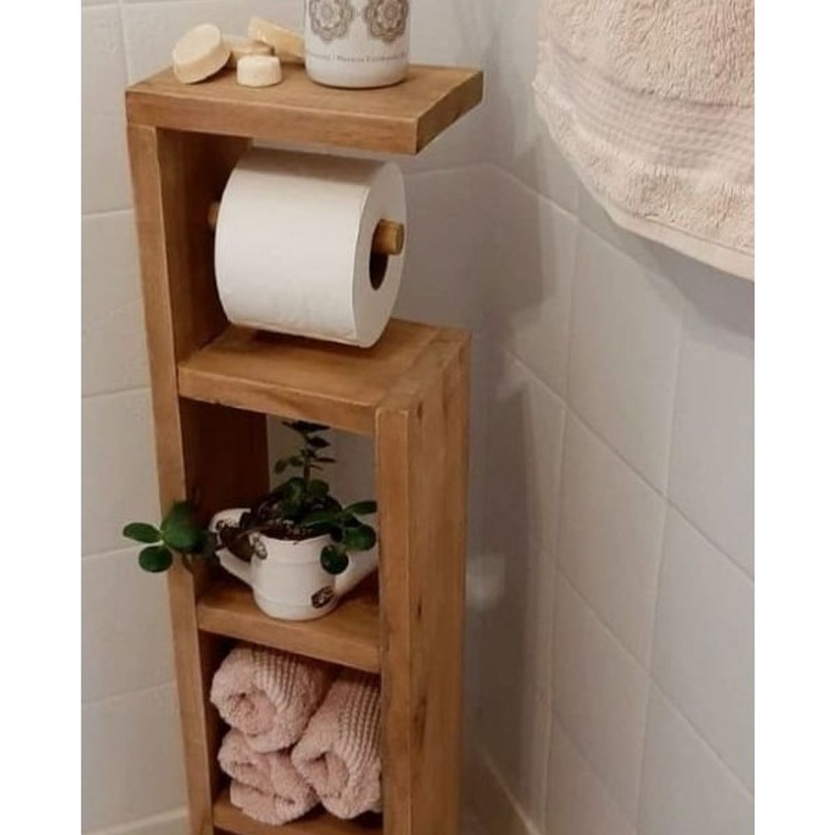 GENERICO - Organizador De Madera Para Baño Práctico Y Elegante