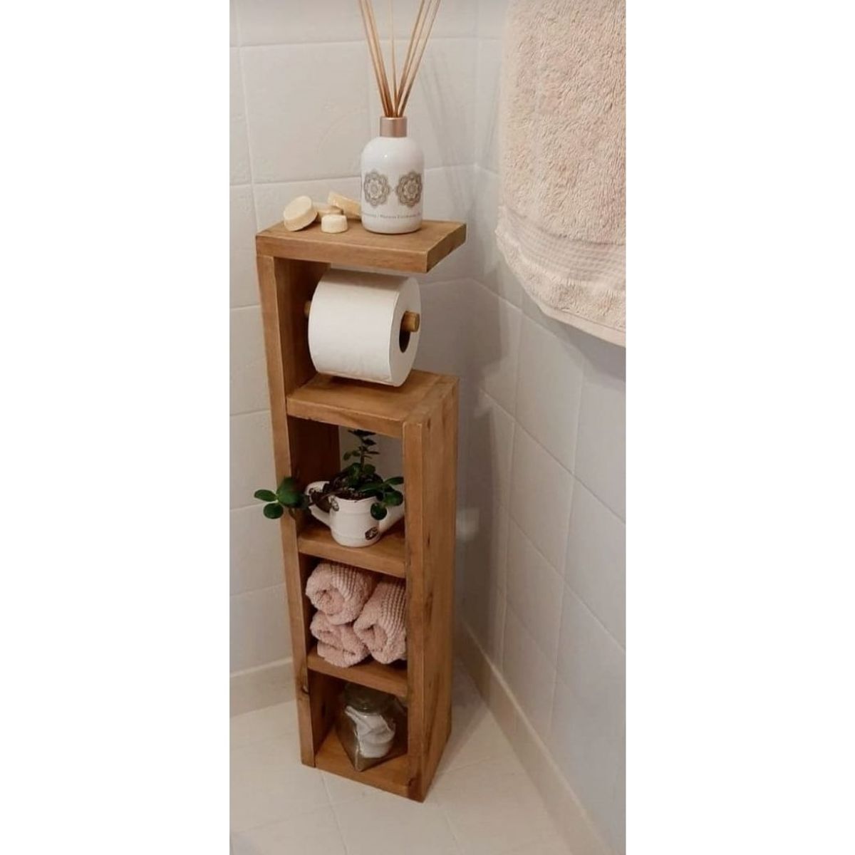 GENERICO - Organizador De Madera Para Baño Práctico Y Elegante