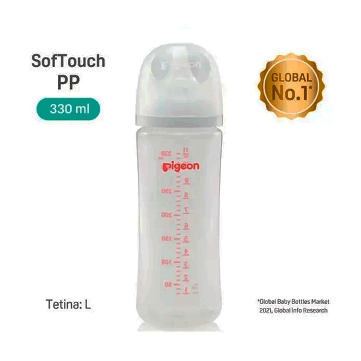 PIGEON - Mamadera Biberón Softouch Pp 330 Ml Color Blanco Pigeon