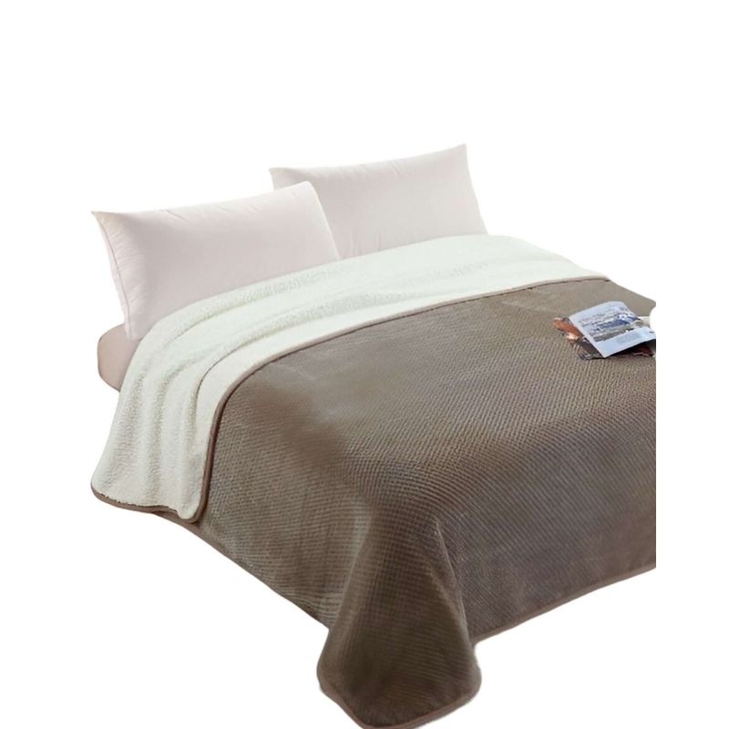 GENERICO - FRAZADAS ELEGANTES  KING 230X250 Café
