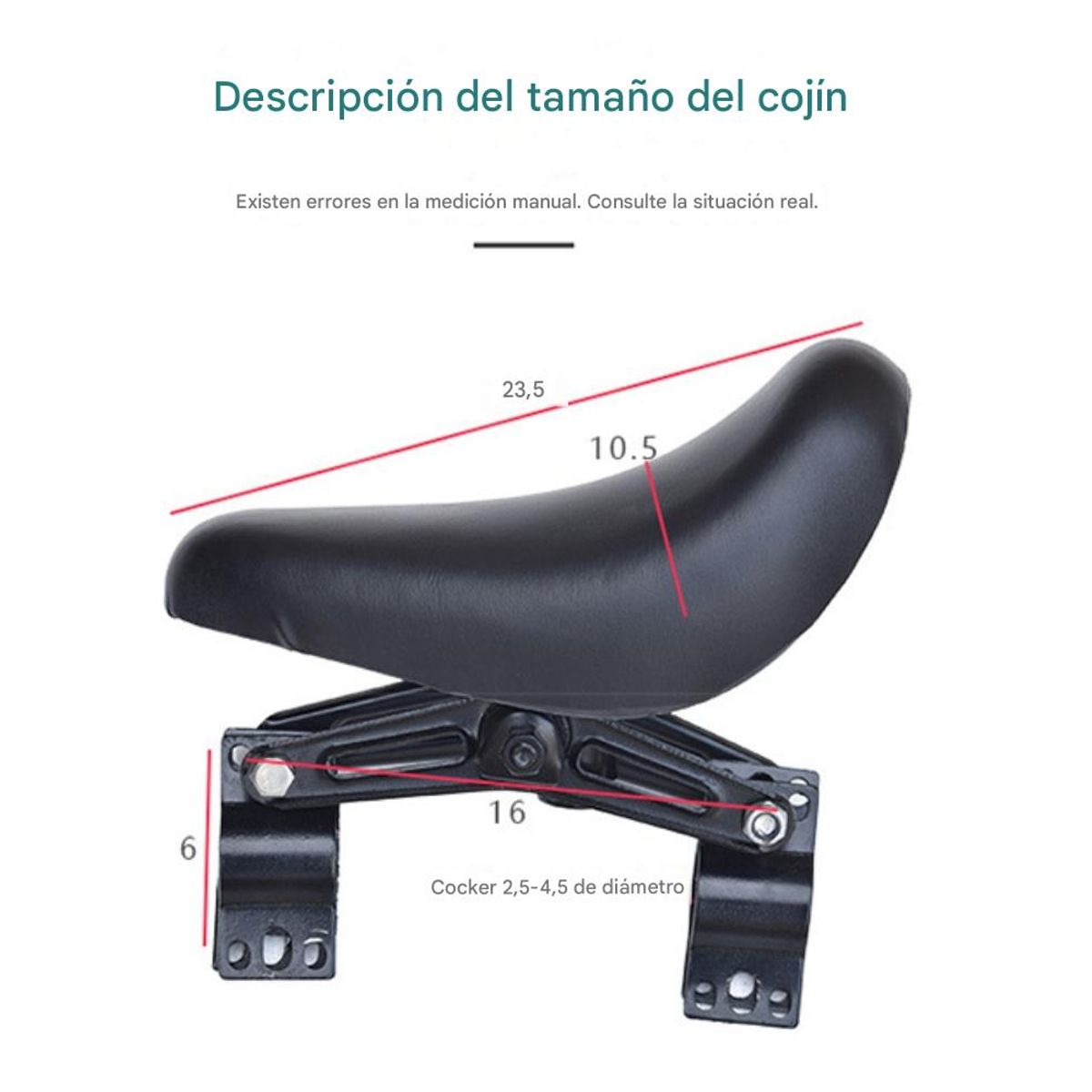 ATURE - Sillas Asientos De Bicicleta Para Niños + Manillar Negro