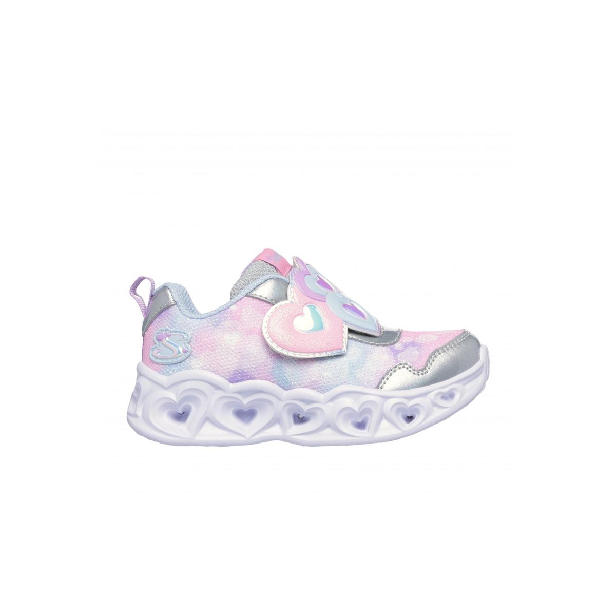 SKECHERS - Zapatillas Niña-Infant Heart Lights SM Gris Skechers