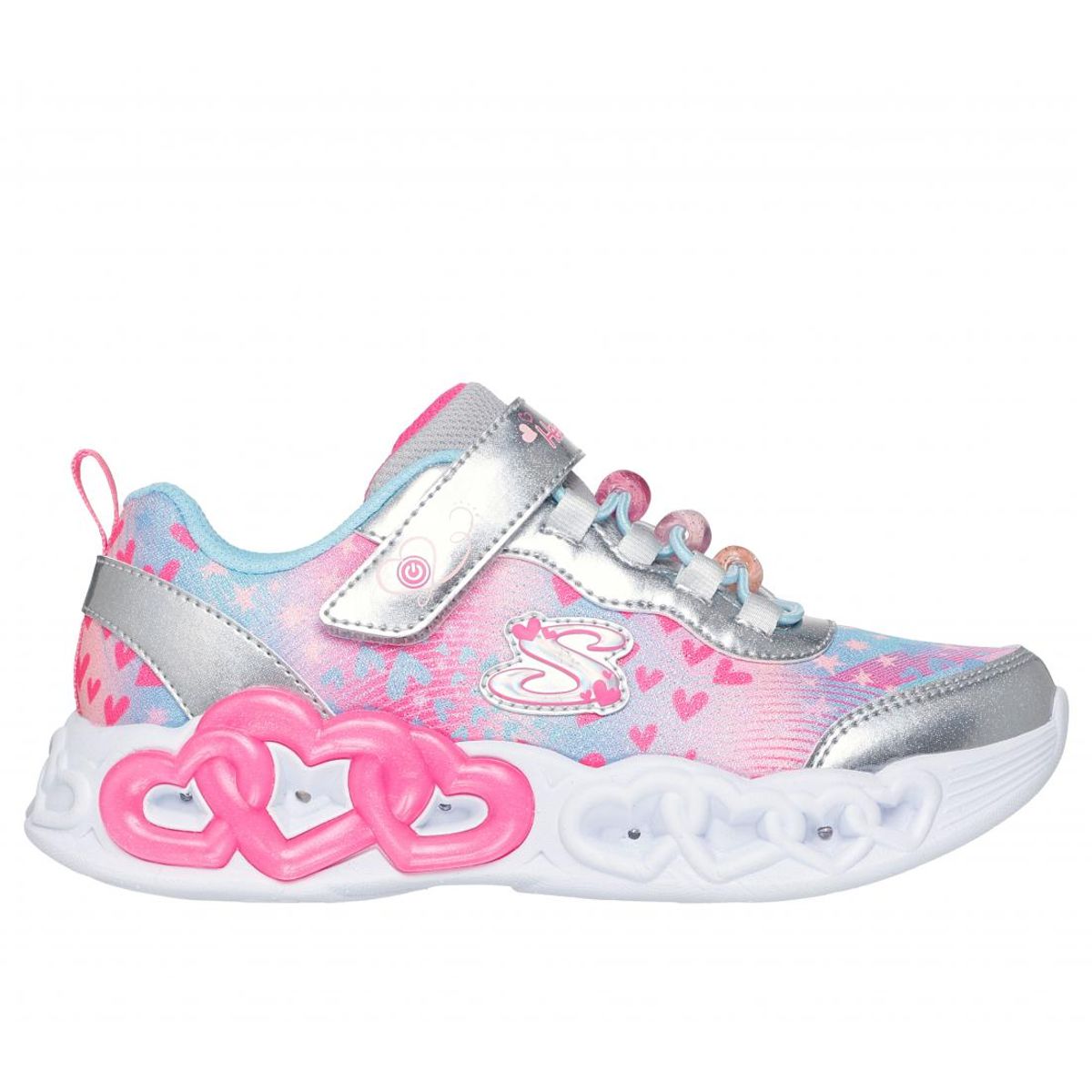 SKECHERS - Zapatillas Niña Infinite Heart Lights Gris Skechers