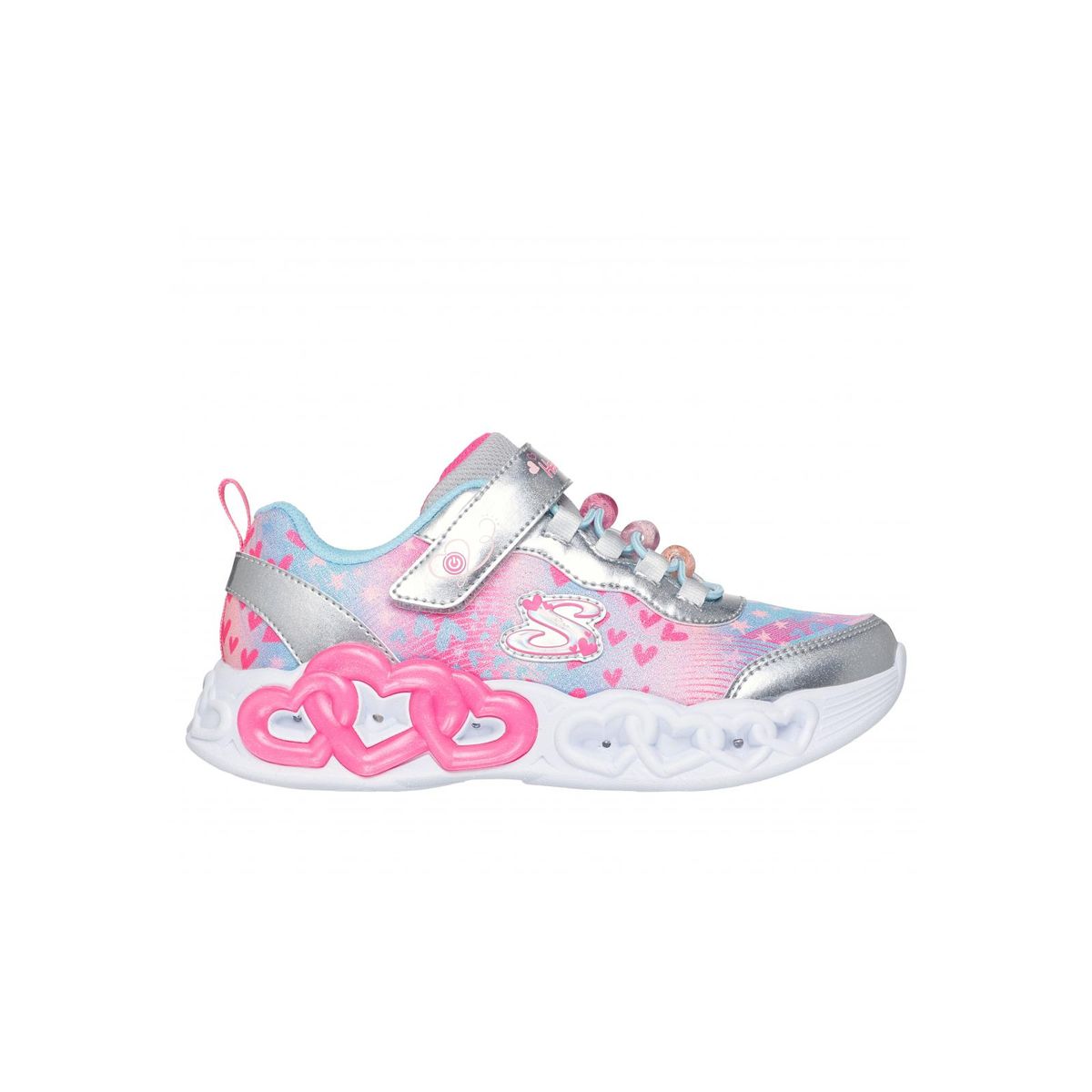 SKECHERS - Zapatillas Niña Infinite Heart Lights Gris Skechers