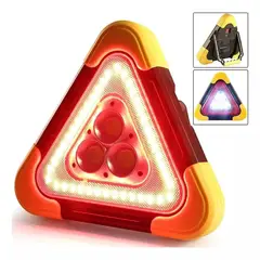 GENERICO - TRIANGULO DE EMERGENCIA RECARGABLE CON LUZ SOLAR LUZ LED