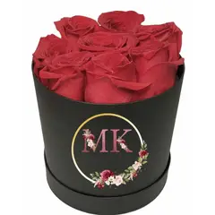 GENERICO - Box Cilíndrico 8 Rosas Rojas