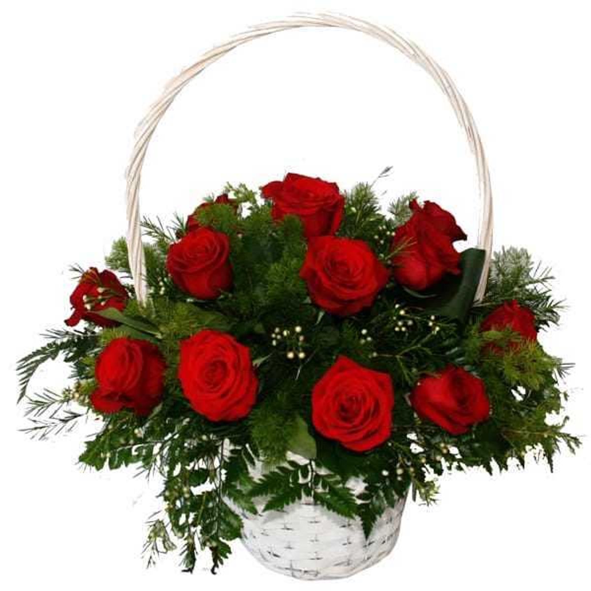 GENERICO - Canasta de 12 Rosas Rojas
