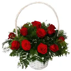 GENERICO - Canasta de 12 Rosas Rojas