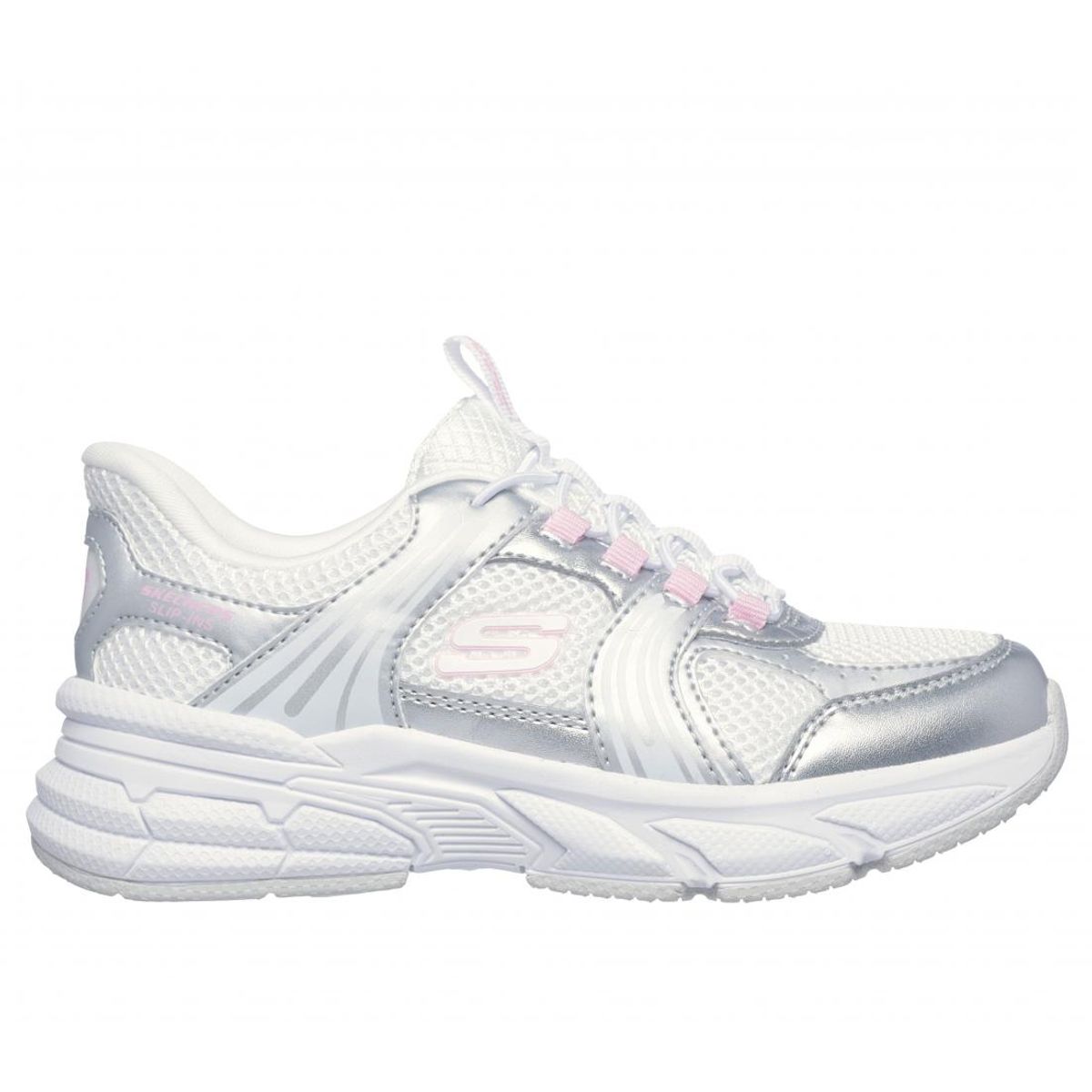 SKECHERS - Zapatillas Niña Slip-ins Retro-Graph Blanco PK Skechers