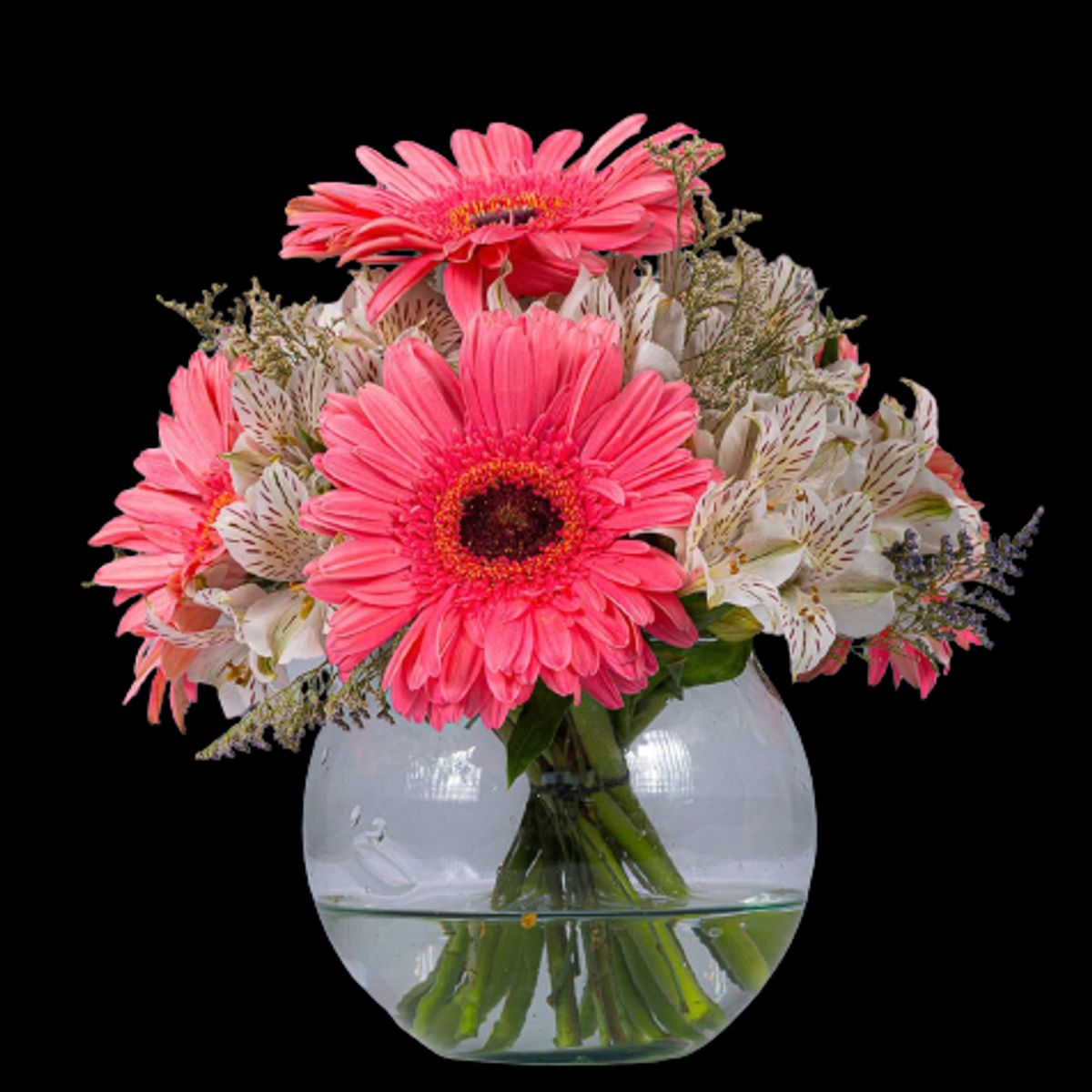 GENERICO - Pecera de Gerberas y Astromelias