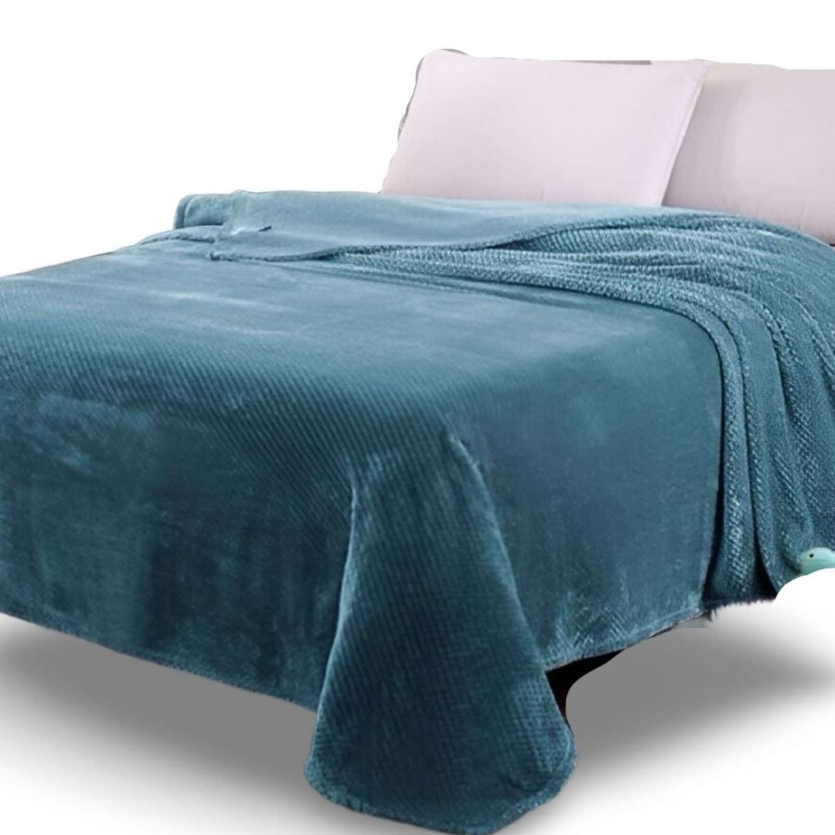 GENERICO - MANTAS ELEGANTES DE INVIERNO CELESTE  2 PLAZAS