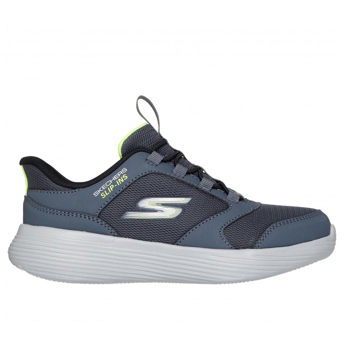 SKECHERS - Zapatillas Niño Slip-ins Go Run 400 V2 Gris BK Skechers