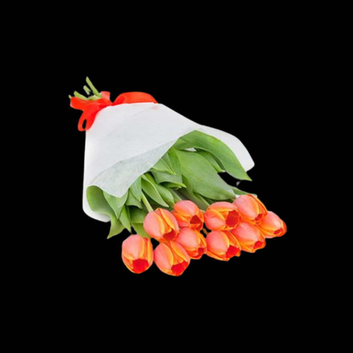 GENERICO - Ramo de 10 Tulipanes Naranjas