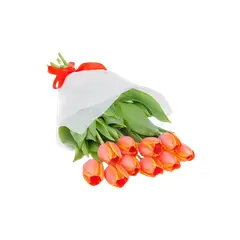 GENERICO - Ramo de 10 Tulipanes Naranjas