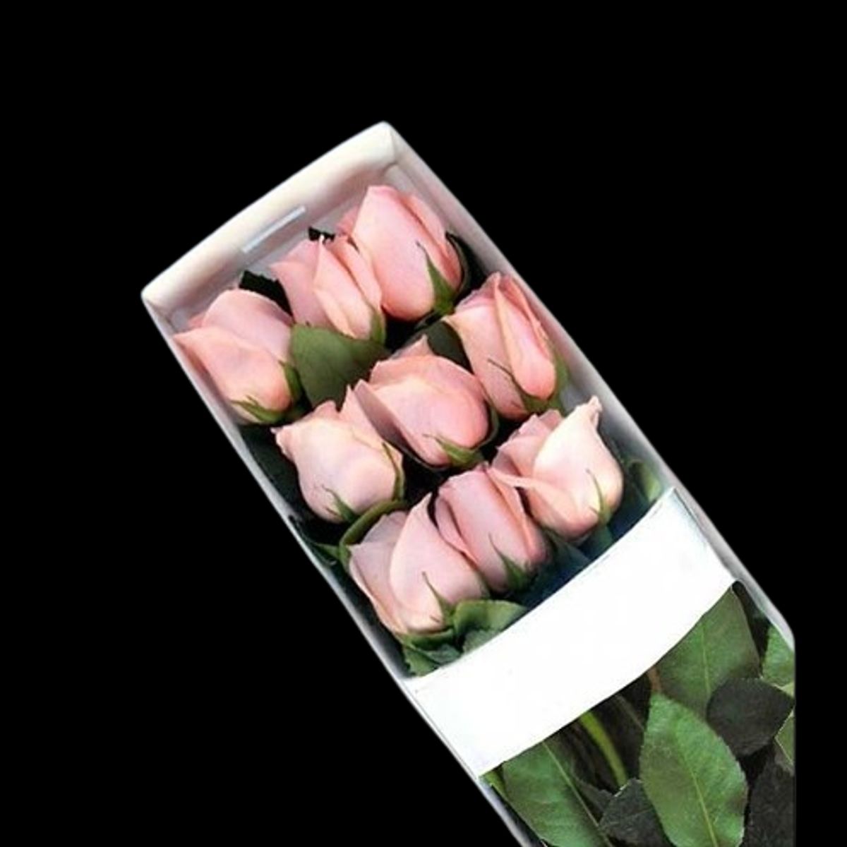 GENERICO - Caja de 9 Rosas Rosadas