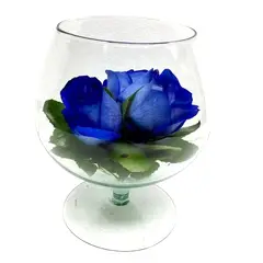 GENERICO - Copa de 3 Rosas Azules