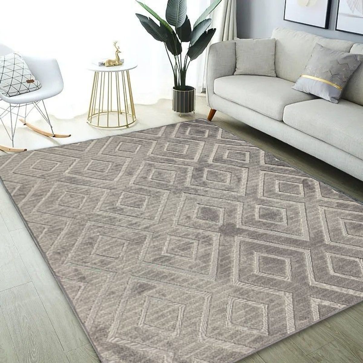 GENERICO - ALFOMBRAS GRUESAS TIPO JACQUARDS ANTIDESLIZANTES DE ALGODON